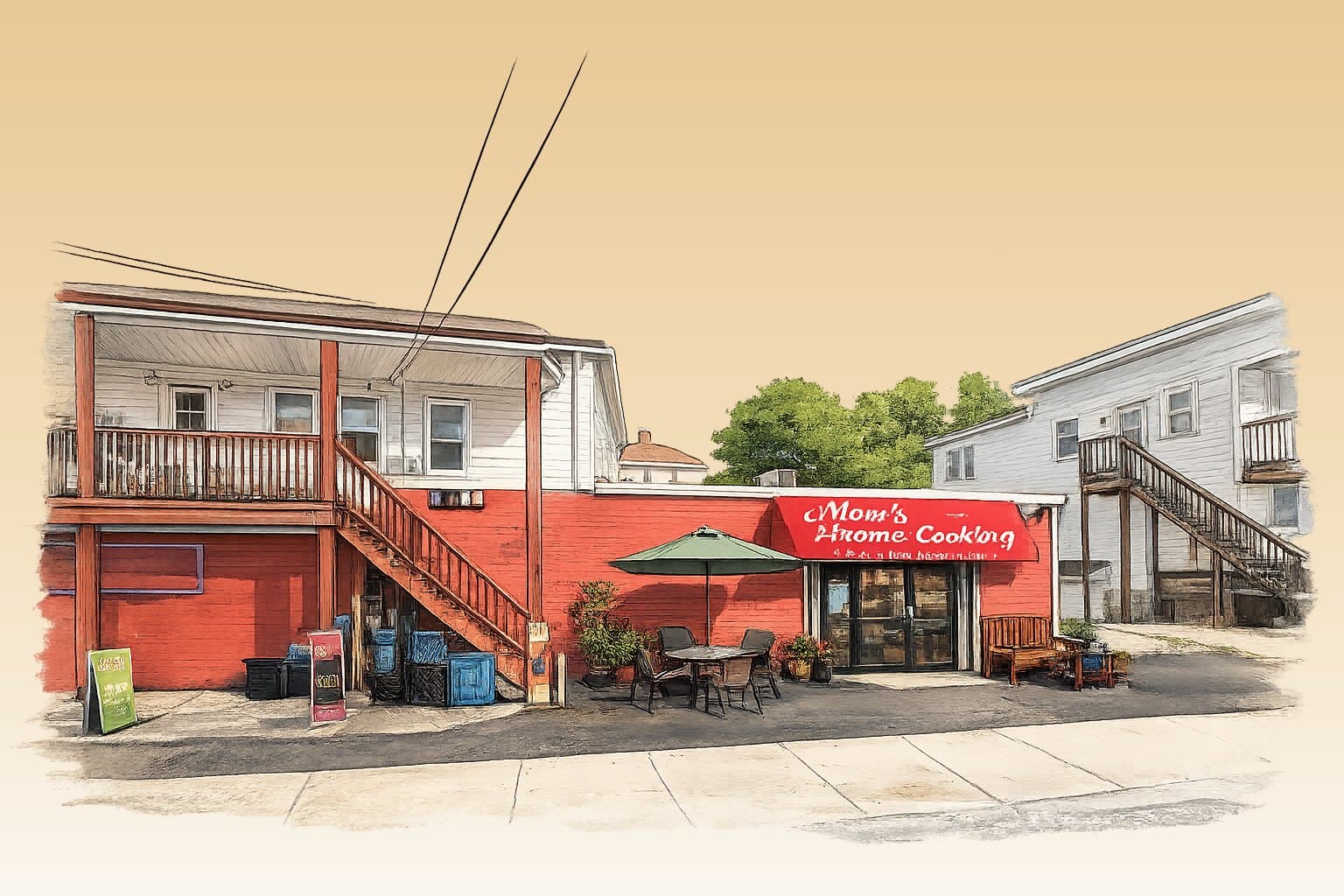 The Family Kitchen storefront — a small red-brick shop